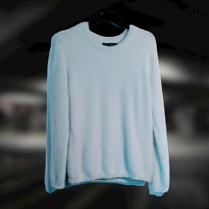 Ellen Tracy Women's Ice Blue Sweater, Sz Medium, Super Soft